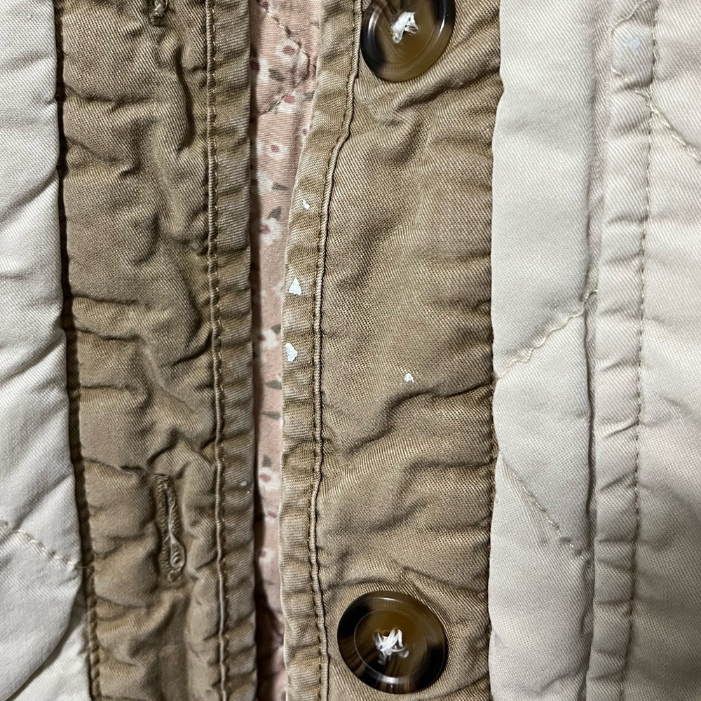 BLANK NYC Quilted Reversible Floral Jacket Women's Cream Pink Size XS - Picture 7 of 11